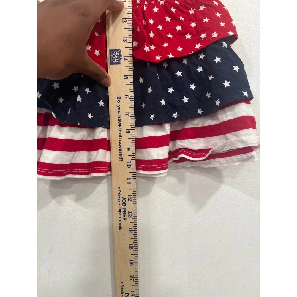 The Childrens Place 4th of July Dress Baby 3-6M Red White Blue Patriotic Striped